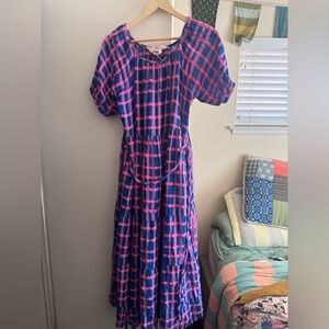 Ace and jig Noah dress flicker neon cobalt dress medium